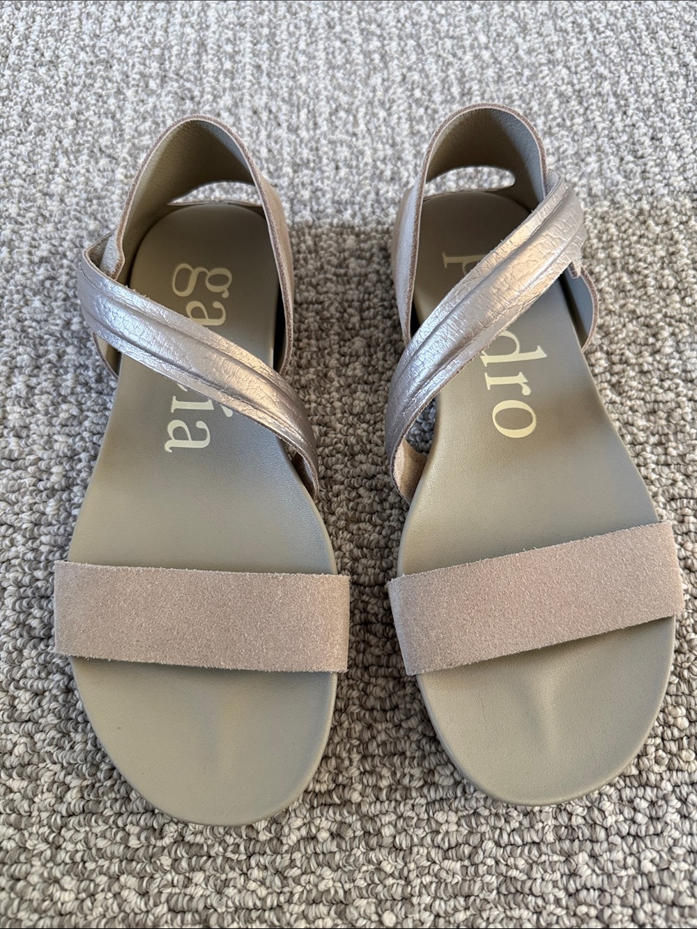 New Pedro Garcia Sand Light Tan leather Flats Sandals Shoes 37